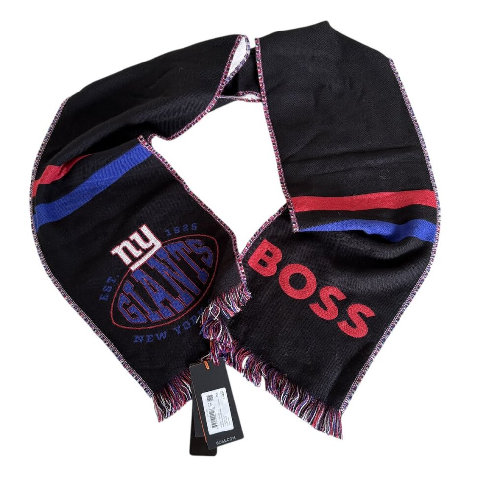 Hugo Boss X NFL Scarf Giants, Wool-blend, new with‎ tag